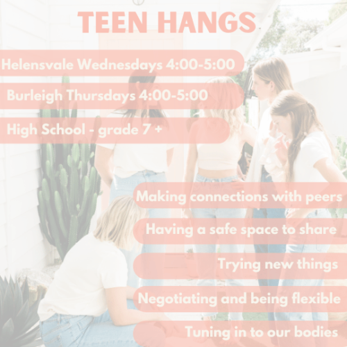 TEEN HANGS | Helensvale | Wednesday’s at 4:00pm