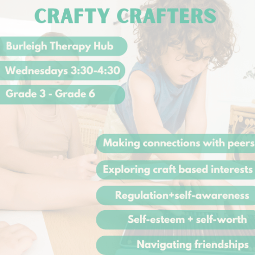 CRAFTY CRAFTERS | Burleigh | Wednesday’s at 3.30pm