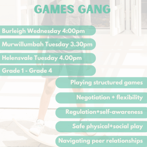 Games Gang | Burleigh | Wednesday’s at 4.00pm
